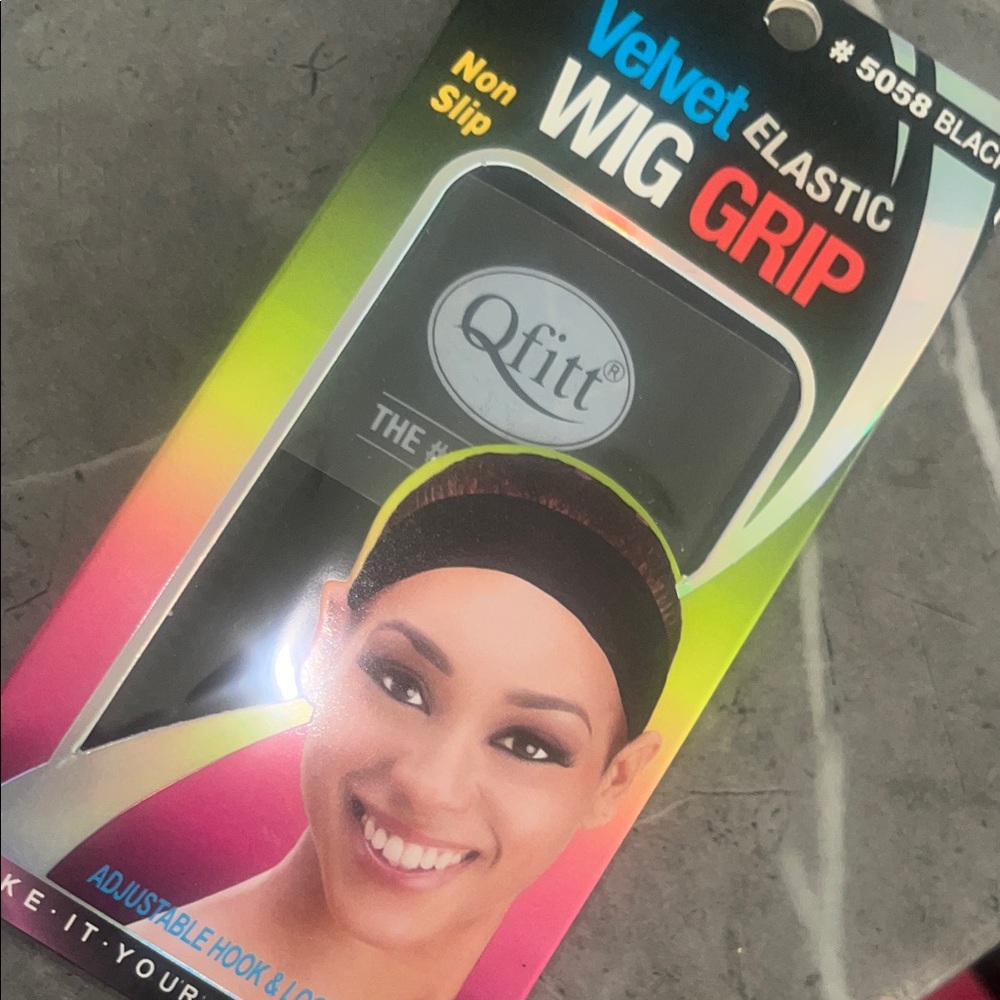 Qfitt Velvet Elastic Wig Grip Headband - Black